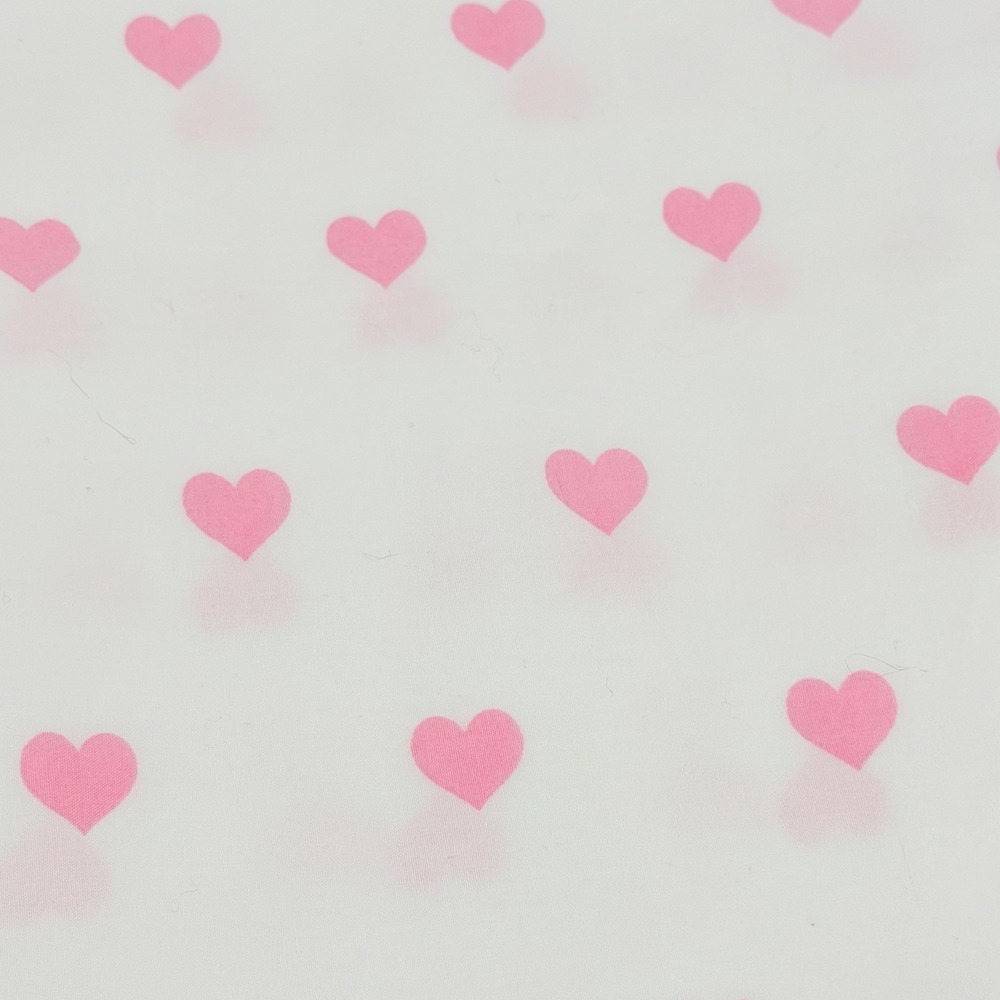 Pottery Barn Kids Twin Flat Sheet Pink Hearts Organic Cotton 66x96 Bedding - Picture 2 of 3